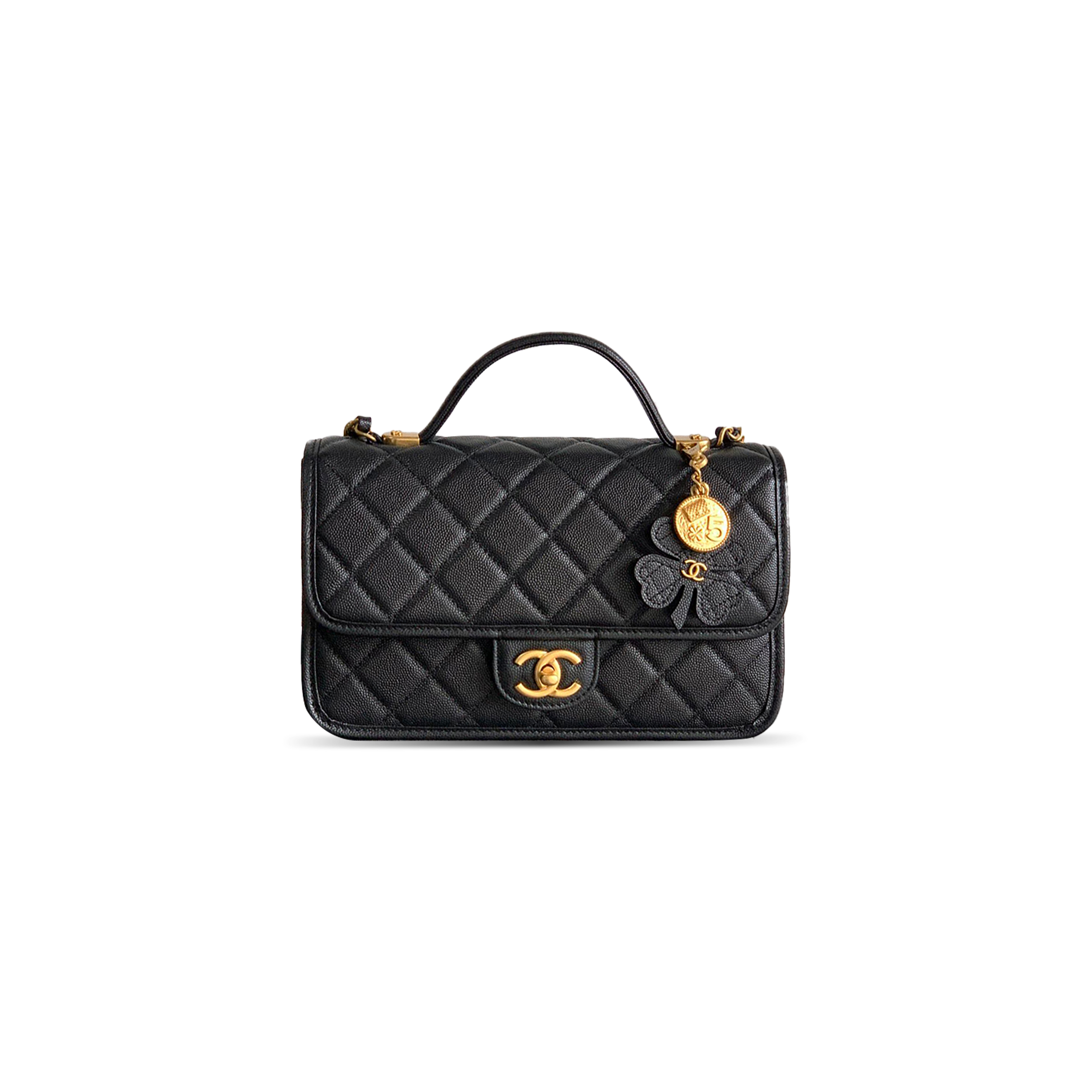 CHANEL FLAP BAG WITH TOP HANDLE AS3653 (25*16.5*8.5cm)